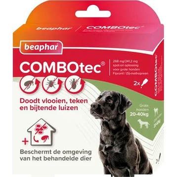 Beaphar Combotec hond 20 - 40 kilo 2 pipetten (Hondenvoer), Verzenden, Hond