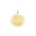 Gouden hanger van een gouden vijfje; Koningin Wilhelmina..., Ophalen of Verzenden, Gebruikt, Goud, Overige merken