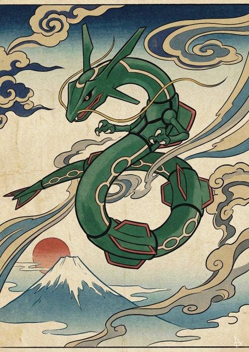 ANDSAL MCMXCI - Rayquaza - Special Pokémon Ukiyo-e Limited, Spelcomputers en Games, Spelcomputers | Overige Accessoires