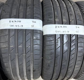 2x 245-45-17 Kumho Zomer 2x 7mm €55 Per Band 245 45 17, Ophalen, 17 inch, Band(en), Personenwagen