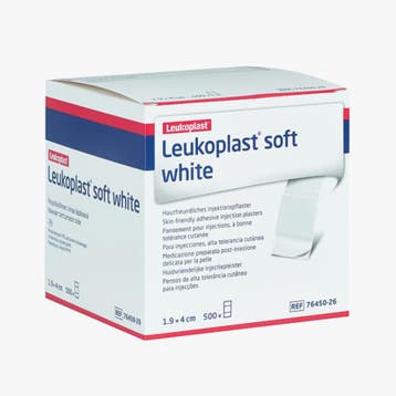 Leukoplast soft white injectie pleister 1,9 x 4 cm - 500, Verzenden, Nieuw