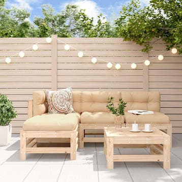 vidaXL 5-delige Loungeset massief grenenhout, Verzenden, Nieuw, 5 zitplaatsen, Loungeset