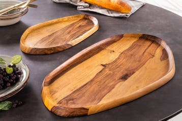 Stevige set van 2 dienbladen AMAZONAS 56cm serveerplank met, Ophalen of Verzenden, Nieuw