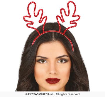 Kerstdiadeem Rood Gewei, Verzenden, Nieuw, Feestartikel
