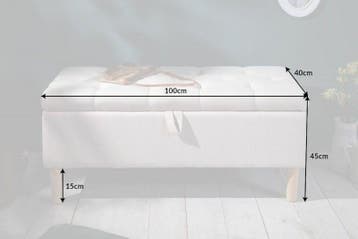 Chesterfield borstbank CASTLE 100cm beige bank landelijke, Ophalen of Verzenden, Nieuw