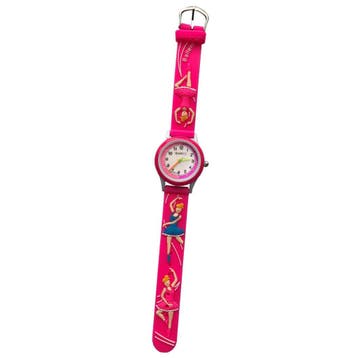 Fako - Kinderhorloge - 3D - Ballerina - Fuchsia, Sieraden, Tassen en Uiterlijk, Horloges | Kinderen, Verzenden, Nieuw