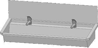 RVS 304 Wastrog met 2 Kranen | 120x47x20 CM HorecaTraders, Zakelijke goederen, Verzenden, Nieuw in verpakking