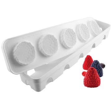 Silikomart Siliconen Bakvorm Bramen/Frambozen (5x) Ø6,5cm, Hobby en Vrije tijd, Taarten en Cupcakes maken, Verzenden, Nieuw