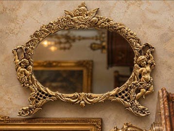 Spiegel - Messing, Brons, Glas - Gouden spiegel