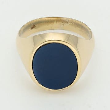 Ring - 14 karaat Geel goud - Lagensteen, Nieuw