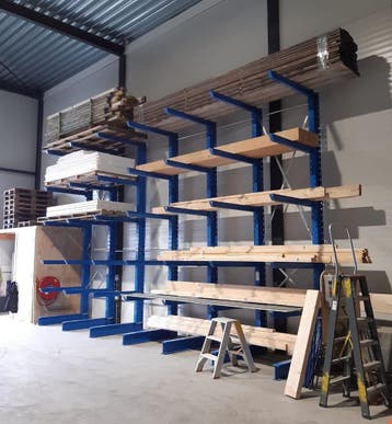 Draagarmstelling NIEUW 5,5 m hoog en 1,2 m diep met 6 niv, Ophalen of Verzenden