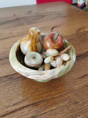 Fruitschaal (5) - Onyx, Marmer - onyx Fruitschaal