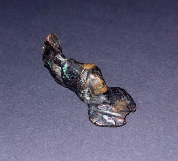 Oud-Romeins Brons Bust, Minerva-buste - 4.3 cm