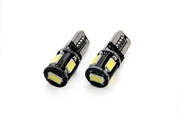 T10 - 5730 - Canbus - 5 LED - 12 volt - 2 stuks, Ophalen of Verzenden, Nieuw