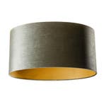 Velours lampenkap groen met gouden binnenkant ovaal 50/33/25, Huis en Inrichting, Lampen | Lampenkappen, Verzenden, Nieuw, Classic-antique