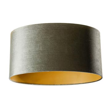 Velours lampenkap groen met gouden binnenkant ovaal 50/33/25, Verzenden, Nieuw, Groen, Ovaal
