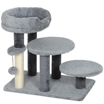 Krabpaal En Kattenladder, Brede Basis, Pluche Stof, Sisal Kr, Verzenden, Nieuw