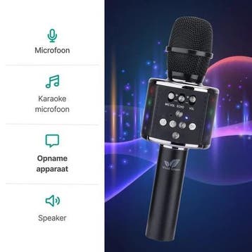 Karaoke microfoon Inc. opbergcase Voor kinderen en Volwassen, Muziek en Instrumenten, Verzenden, Zo goed als nieuw
