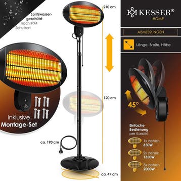 Infrarood Verwarming - Terrasverwarmer - Elektrische Heater, Tuin en Terras, Verzenden, Zo goed als nieuw