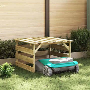 vidaXL Grasmaaier Garage Bruin 84 x 80 x 56 cm, Verzenden, Nieuw