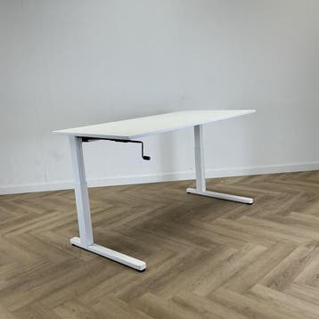Ahrend slingerbureau 160x80 cm,  wit - Gratis Bezorging, Ophalen of Verzenden, Gebruikt