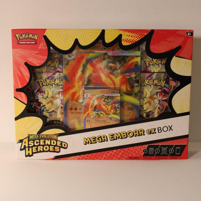 Pokémon - 1 Box - Ascended Heroes Mega Emboar Ex box, Hobby en Vrije tijd, Verzamelkaartspellen | Pokémon