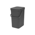 Brabantia afvalemmer Sort & Go 12 ltr - grijs, Huis en Inrichting, Woonaccessoires | Prullenbakken, Verzenden, Nieuw