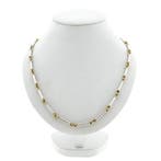 Bicolor gouden staafjes collier (Ketting), Ophalen of Verzenden, Gebruikt, Overige kleuren, Goud