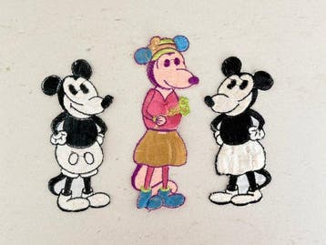 Mickey Mouse - 3 Applique - 1930, Nieuw