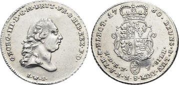 1/6 taler, daalder 1780 Braunschweig-calenberg-hannover G..., Verzenden
