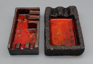 Jan Van Erp - Asbak (2) - Aardewerk - Fat Lava asbakken