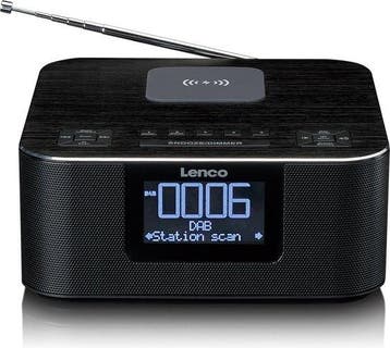 Wekkerradio - Digitale wekker - Alarmklok - Zwart - Lenco -, Verzenden, Zo goed als nieuw