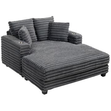 Chaiselongue 2-zits Groot Slaapbank 134 X 151 Cm Met Bekerho, Verzenden, Nieuw