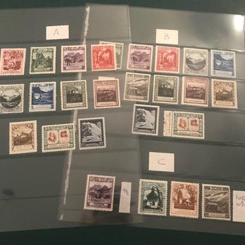 Liechtenstein 1930 - Specialised collection of landscapes, Gestempeld