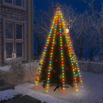 vidaXL Kerstboomverlichting met 250 LEDs meerkleurig net, Verzenden, Nieuw, Kunststof