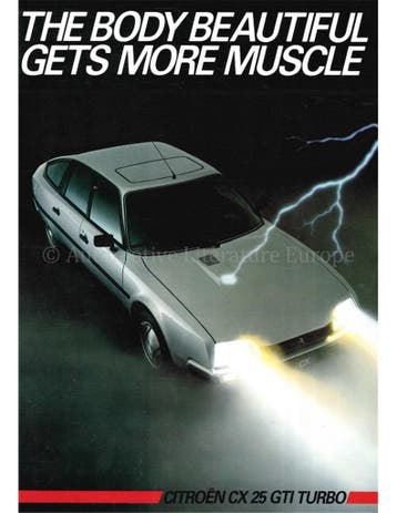 1984 CITROEN CX 25 GTI TURBO BROCHURE ENGELS, Nieuw, Author