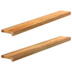 vidaXL Vensterbanken 2 st 120x15x2 cm massief eikenhout, Doe-het-zelf en Verbouw, Kozijnen en Schuifpuien, Verzenden, Nieuw