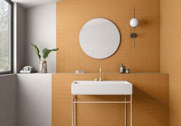 Wandtegel Valence May Ocre Geel Glans 6,5x20 (Muurtegels), Doe-het-zelf en Verbouw, Tegels, Nieuw, 20 tot 40 cm, 10 m² of meer