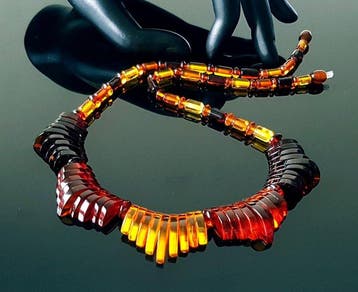 Amber Vintage zeldzame natuurlijke Baltische amber ketting