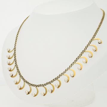 Halsketting - 14 karaat Geel goud, Sieraden, Tassen en Uiterlijk, Kettingen, Nieuw