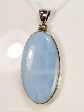 12,39 g - Elegante natuurlijke blauwe opaal hanger –