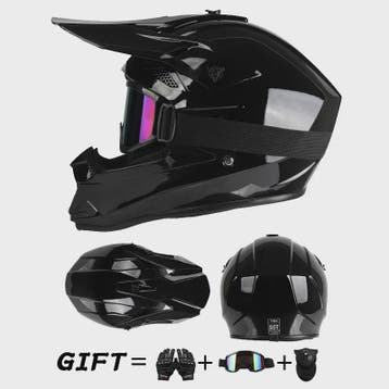 Off Road Motorcross Helm met Vizier & Goggles - Veilig & Com, Fietsen en Brommers, Brommerhelmen, Verzenden, Nieuw