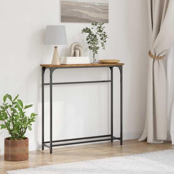 vidaXL Wandtafel Oudhout 75 x 19,5 x 75 cm Bewerkt hout, Huis en Inrichting, Verzenden, Nieuw, 60 cm of meer