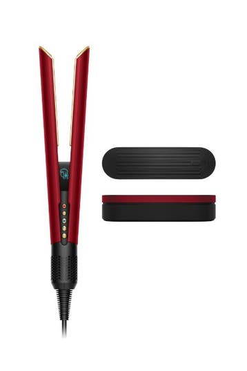 Dyson Airstrait Stijltang - Red Velvet/Goud (Incl. Case), Verzenden, Zo goed als nieuw