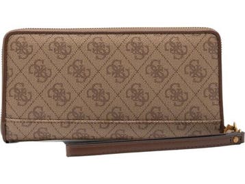 Guess Izzy SLG Small Zip Around - Ritsportemonnee - Bruin, Kleding | Dames, Verzenden, Nieuw