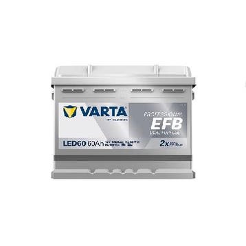 Varta LED60 accu 12 volt 60 ah Dual Purpose EFB, Ophalen of Verzenden, Nieuw