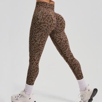 Seamless Leopard Print Hoge Taille Legging - Hip Lifting Fit