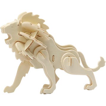 3D Puzzel, leeuw, afm 18,5x7x7,3, 1 stuk, Nieuw