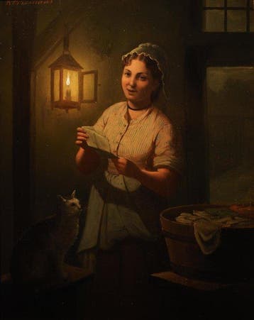 Wilhelmus Jacobus Kerremans (1828-1889) - Brieflezende dame
