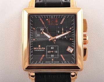 Delbana - Lucerne Rectangular Chronograph - Zonder, Nieuw